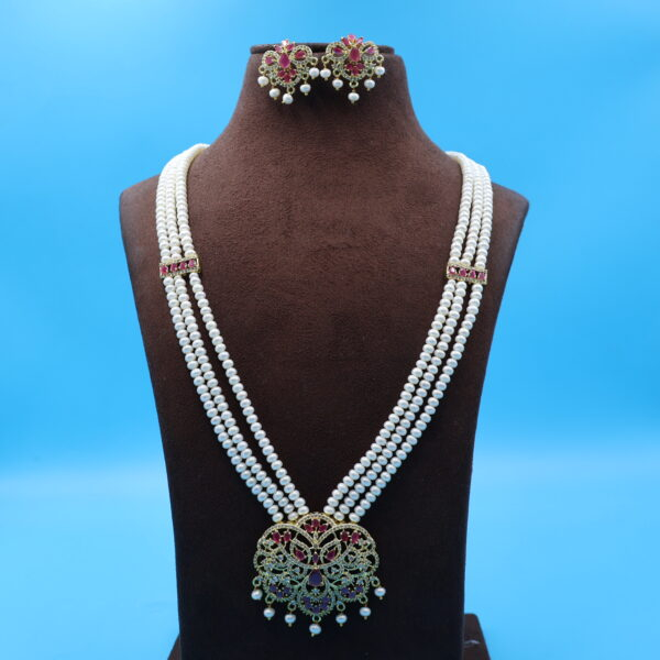 Alternative view of CZ Ruby Pendant Rani Haar