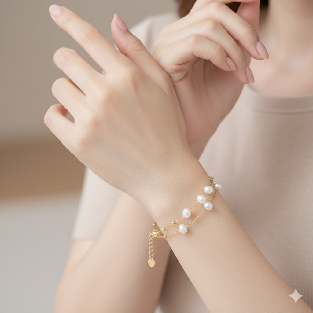 Pearl Charm Bracelet