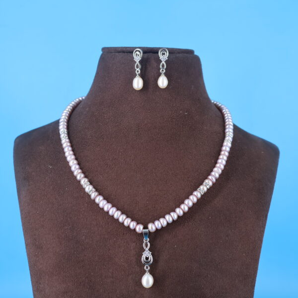 Alternative view of Silver Plated Pearl Necklace Sets