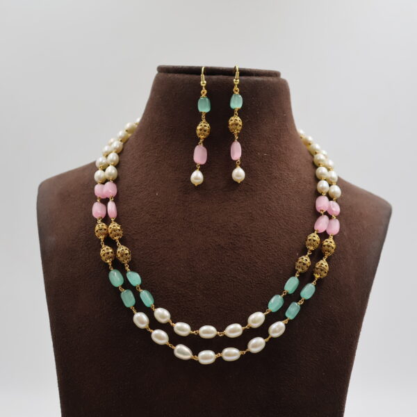 Alternative view of Oval Nakshi  Pearl Taar Mala