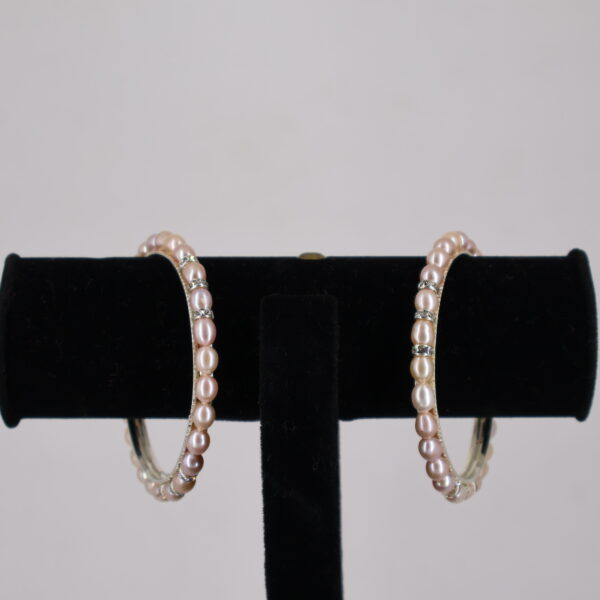 Alternative view of Blush Pearl Crystal Bangle Set
