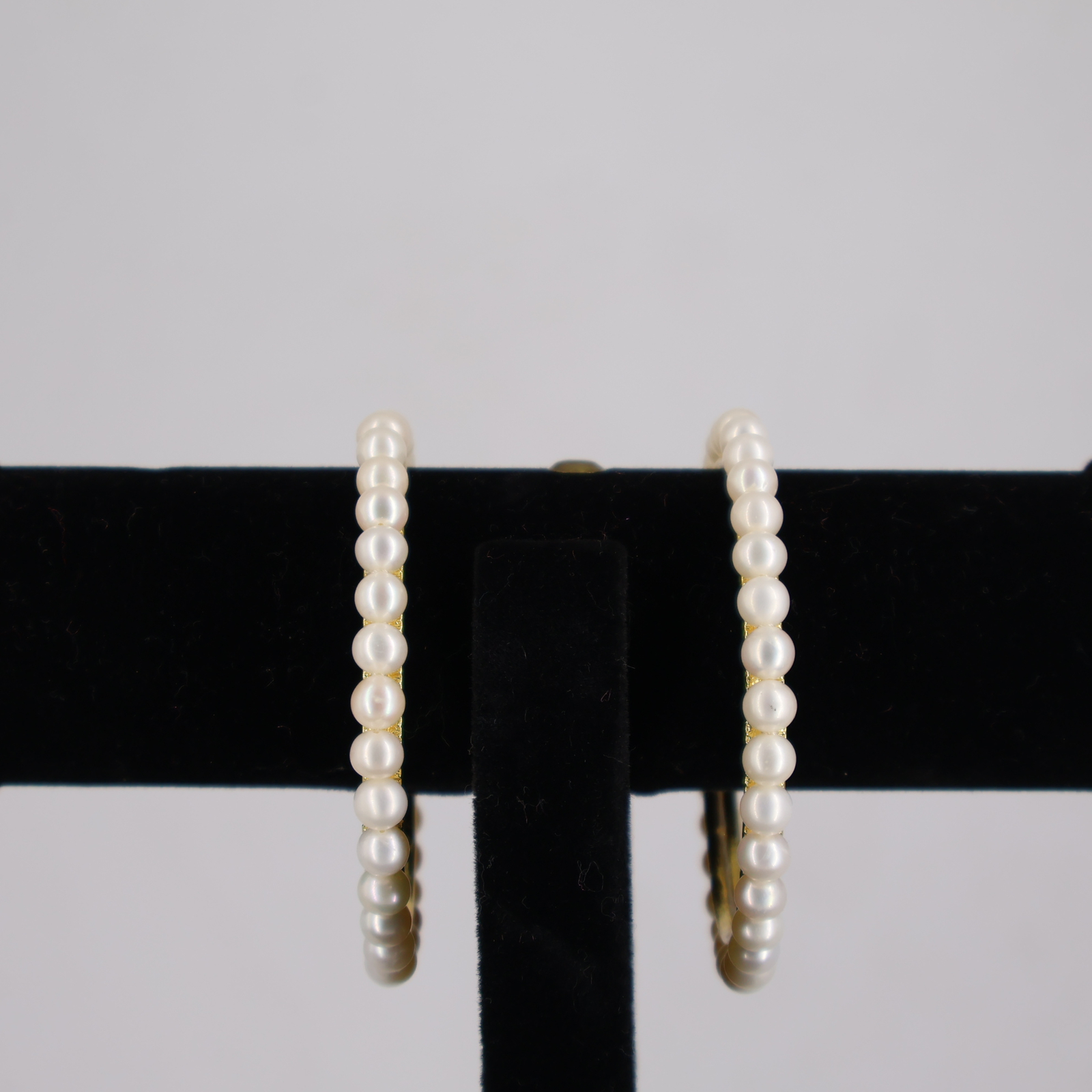 Classic Pearl Studded Gold Plated Bangles for Women - Image 4