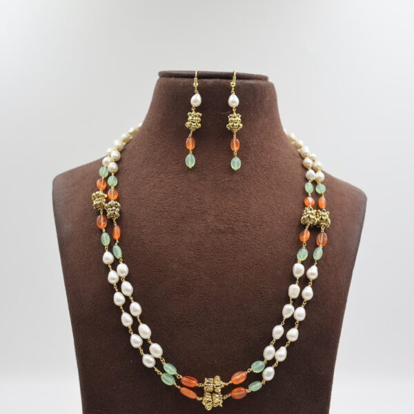 Alternative view of Elegant Multi Color Pearl Taar Mala