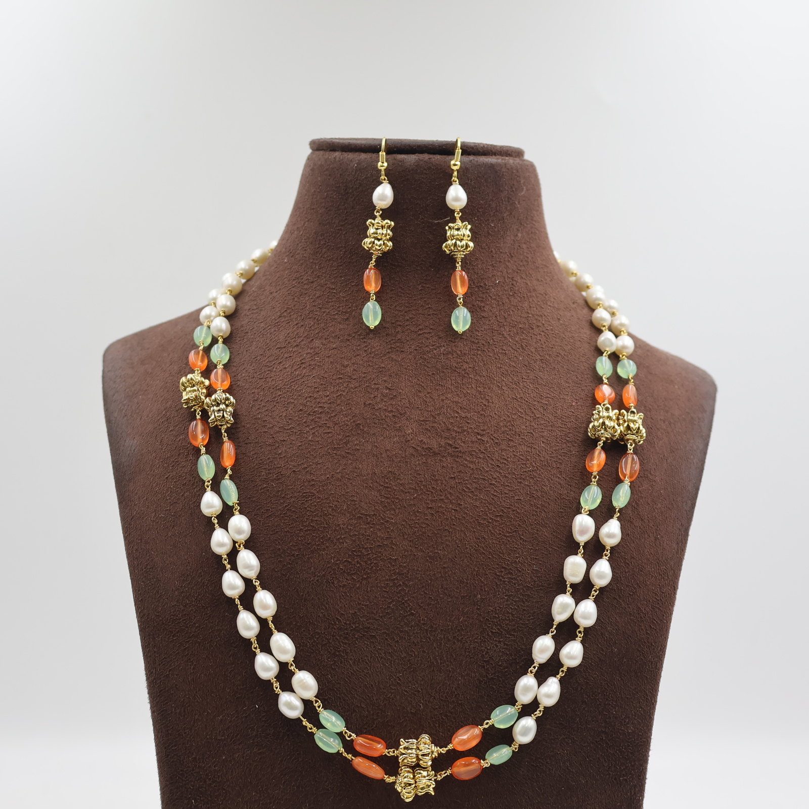Elegant Multi Color Pearl Taar Mala - Image 2