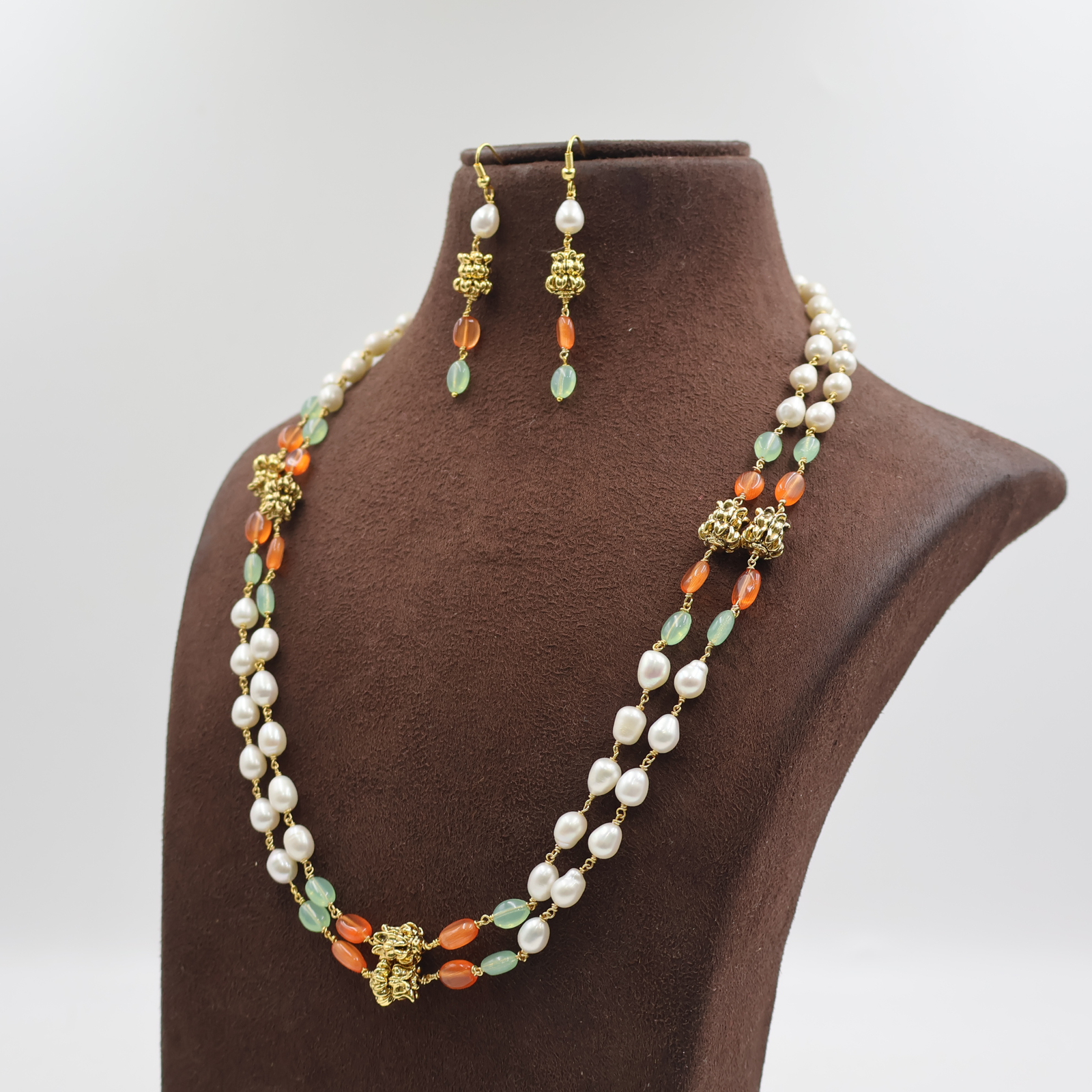 Elegant Multi Color Pearl Taar Mala - Image 4