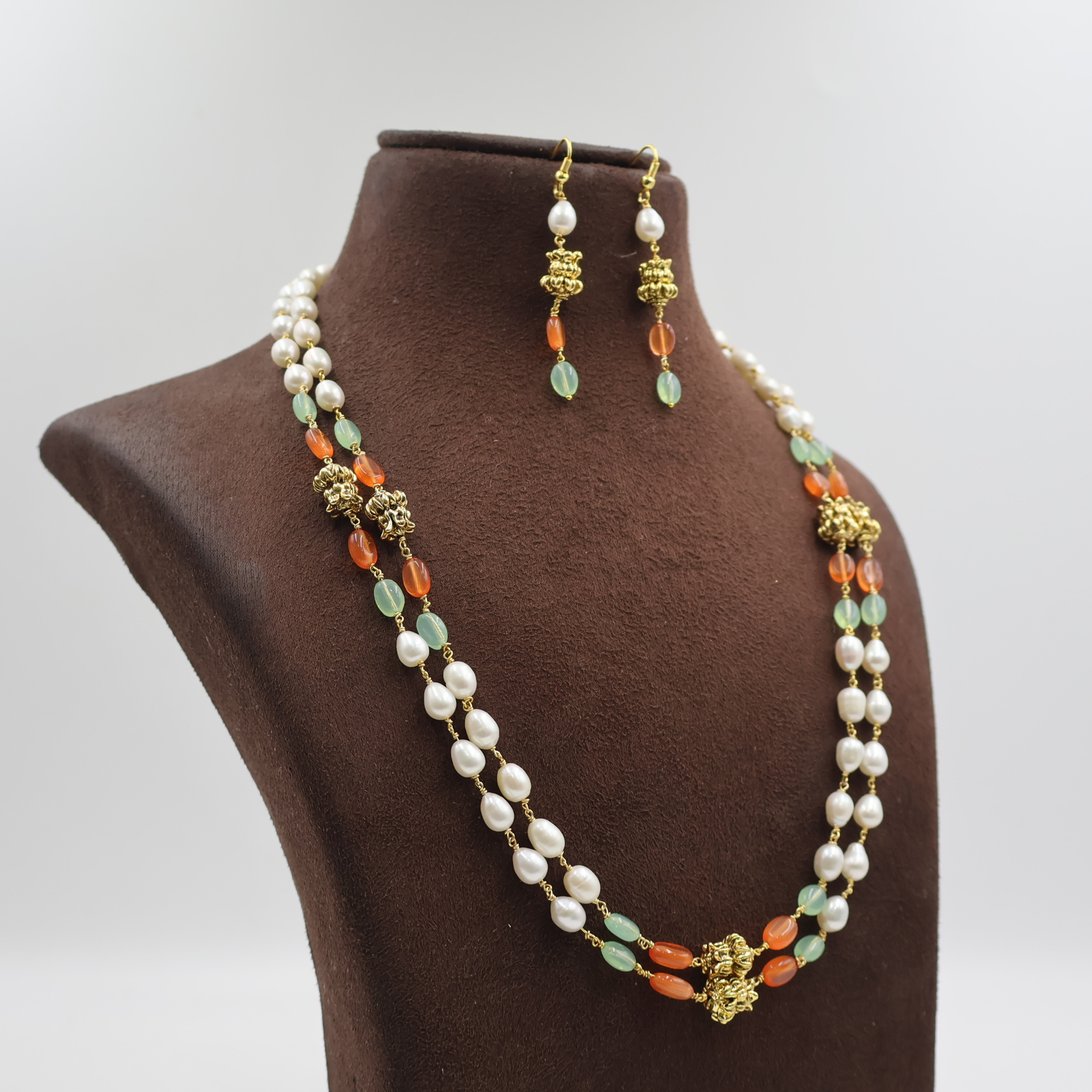 Elegant Multi Color Pearl Taar Mala - Image 3