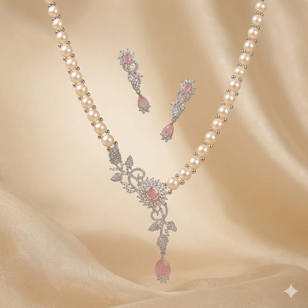 Button Pearl Necklace