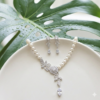Button Pearl Necklace