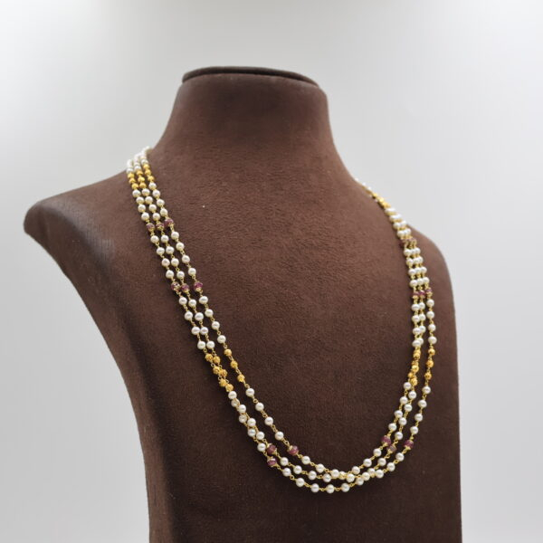 Alternative view of Ruby Pearl Tar Mala