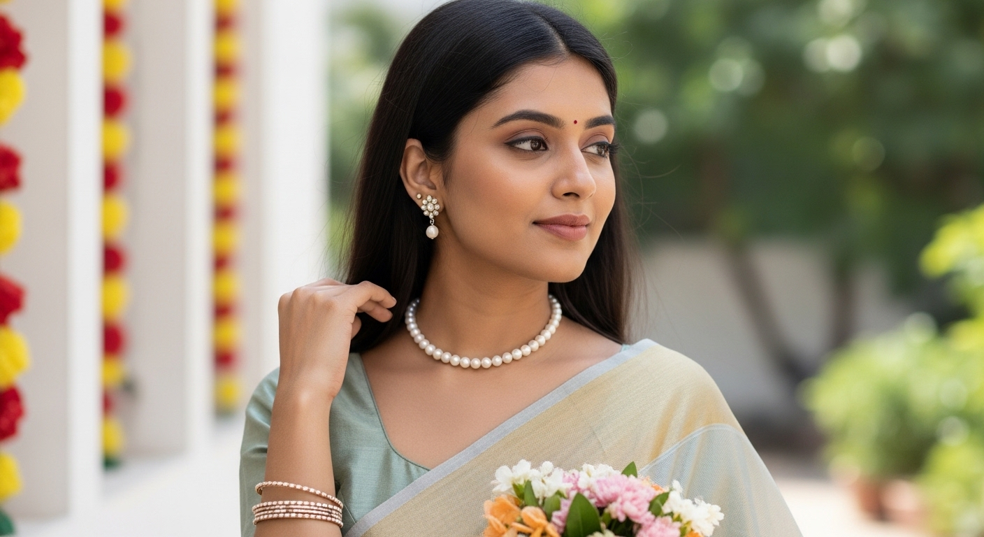 real pearl jewelry set