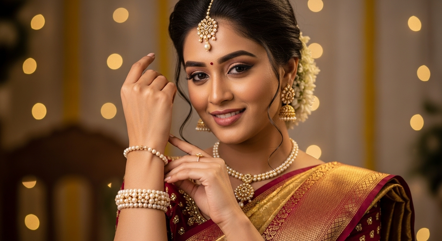 pearl bangles for women