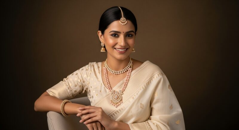 Pink Pendant Chandani Pearls Necklace