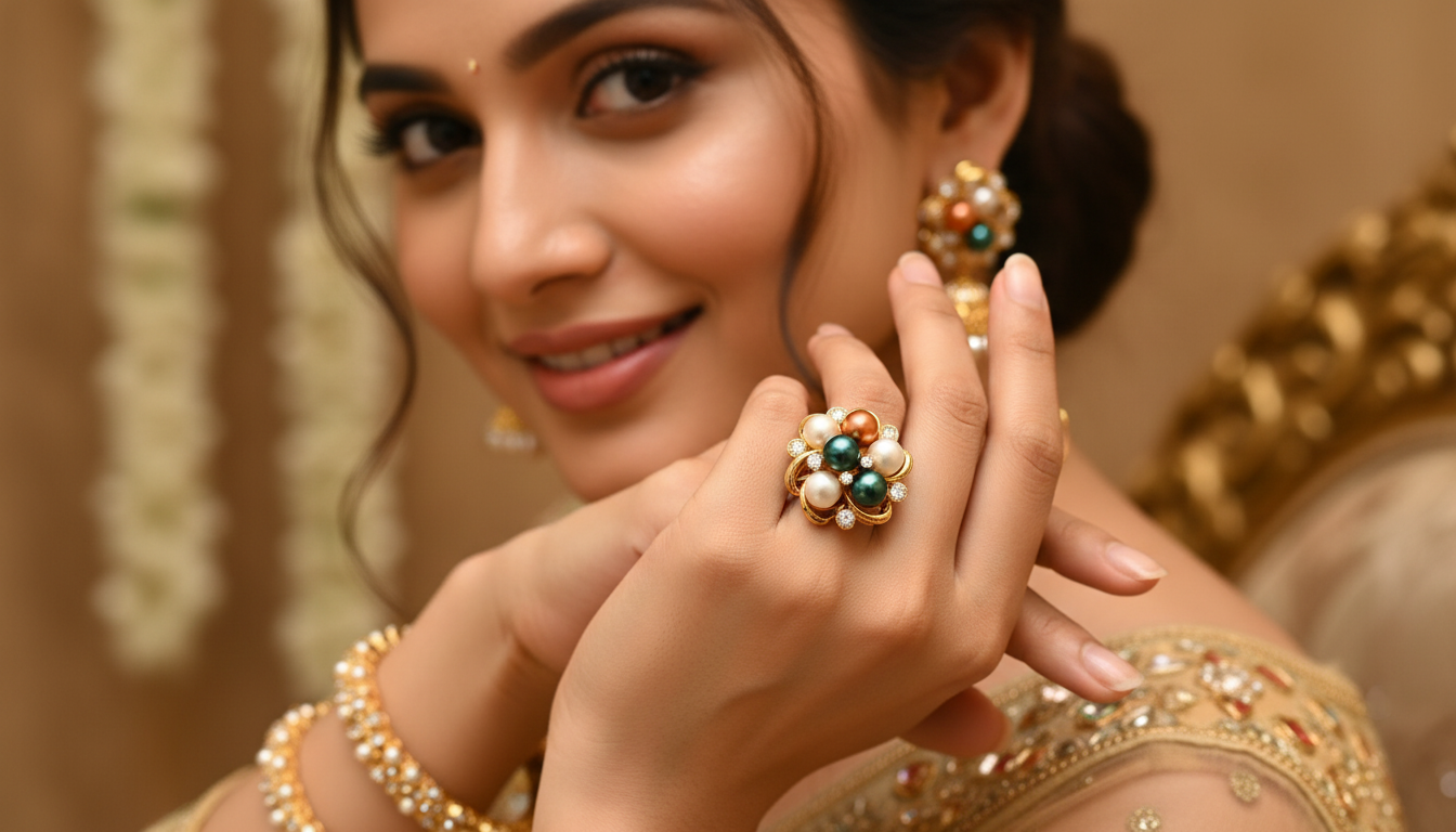 a pearl ring design for women
