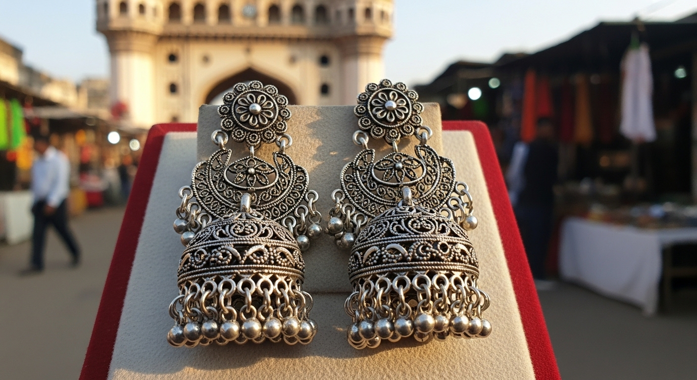 silver earrings studs for women