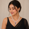 Five in one button pearl Necklace