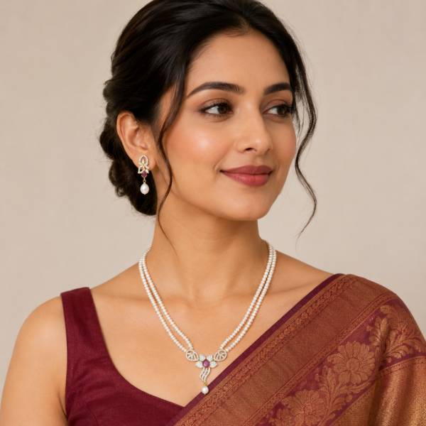 Two Line Pendent Neckalce