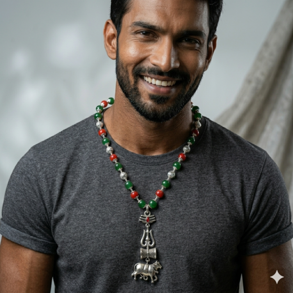 Varanasi Silver Pendant Mala