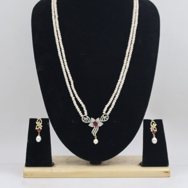 Alternative view of Two Line Pendent Neckalce