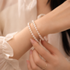 Button Shape Pearl Bangle