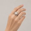Flower Type Pearl Finger Ring