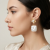 Flower Pearls Design Earring