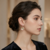 Buttefly Design Pearl Earring