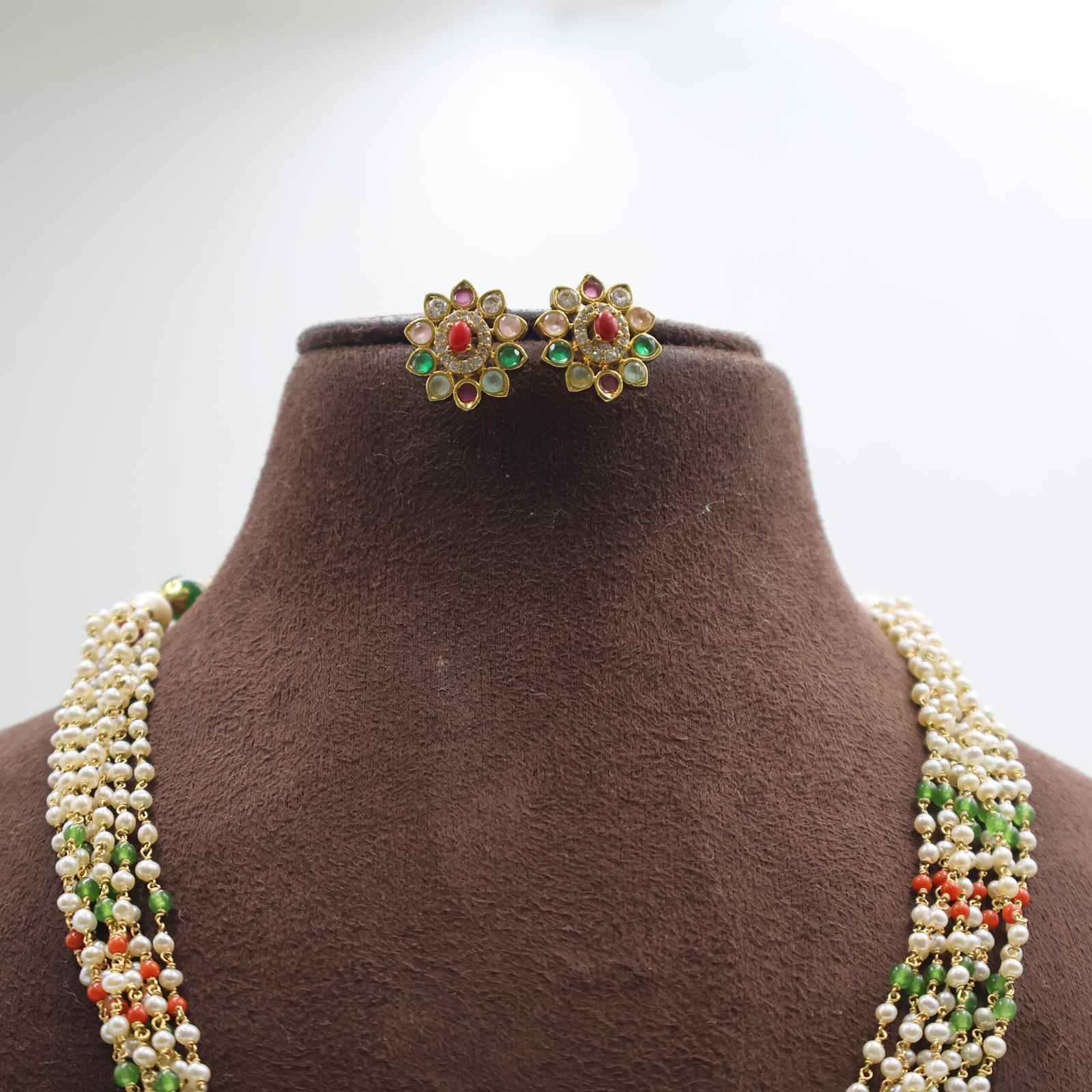 Traditional Multi Strand Pearl Necklace - Image 5