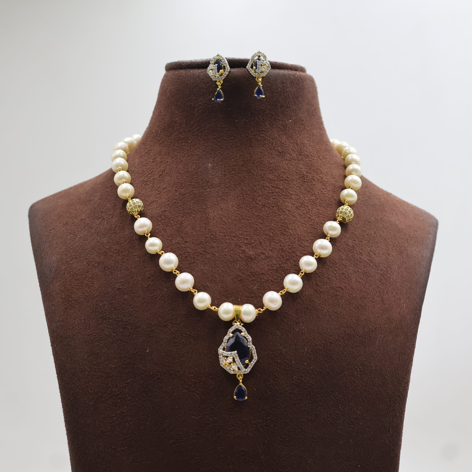 CZ Pendent Set Taar Mala - Image 5