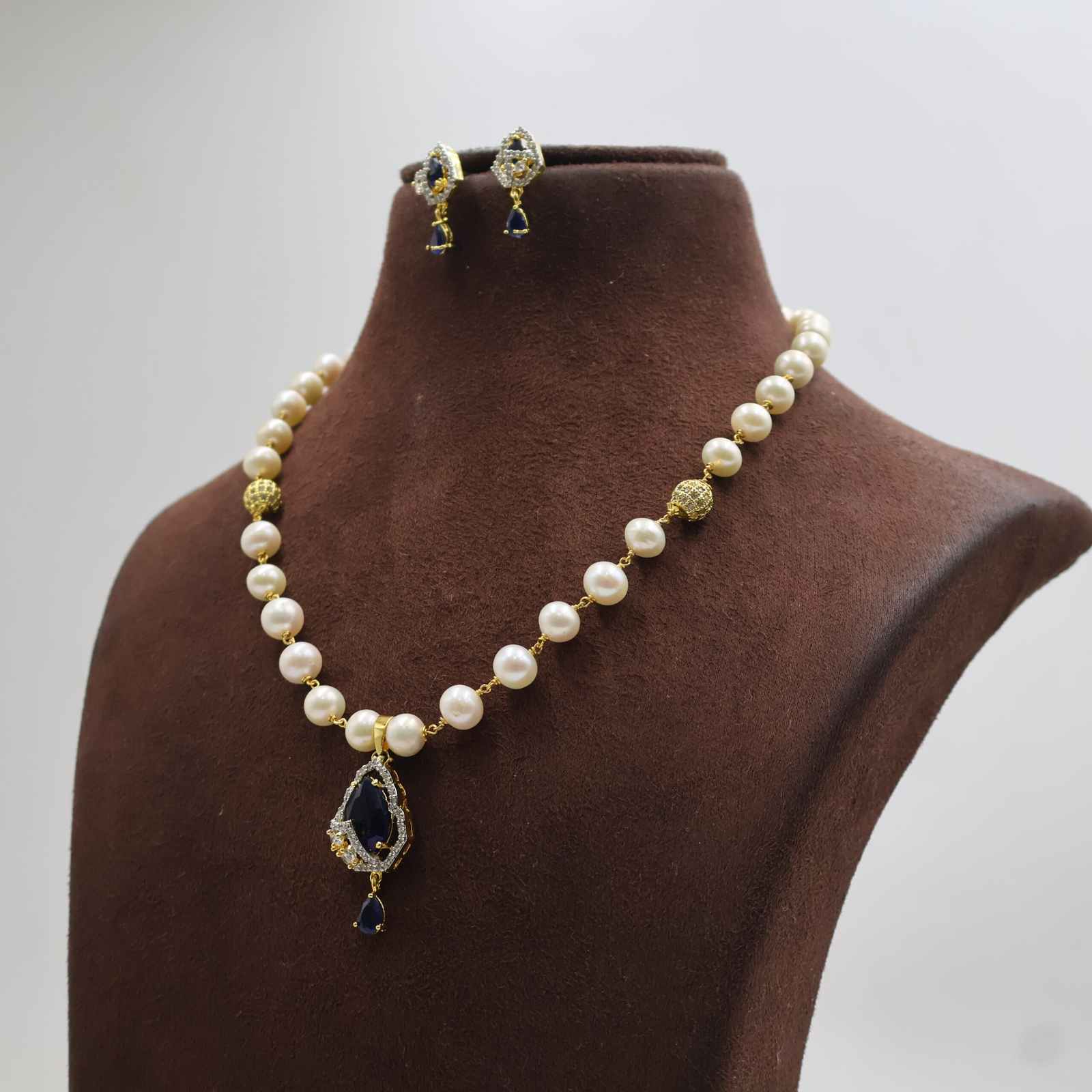 CZ Pendent Set Taar Mala - Image 4