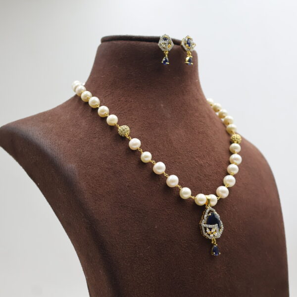 Alternative view of CZ Pendent Set Taar Mala