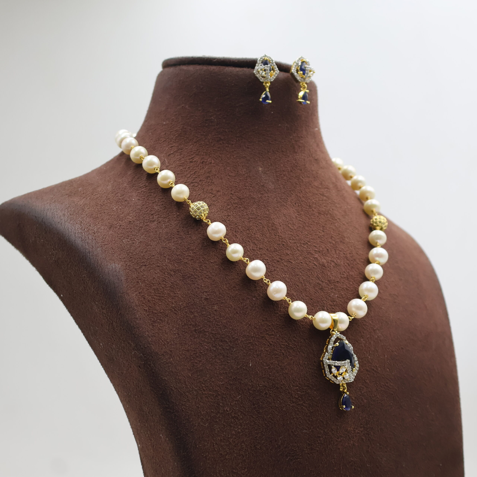 CZ Pendent Set Taar Mala - Image 2