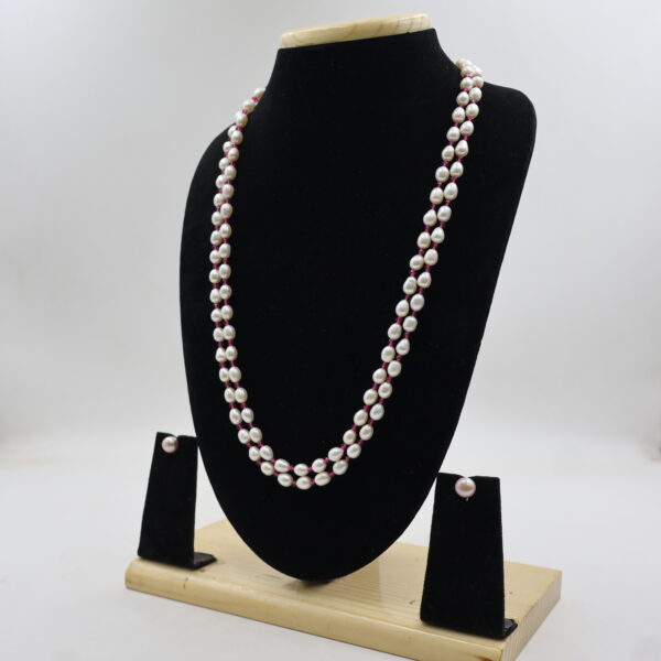 Elegant Double Layer Pearl Necklace - Image 3