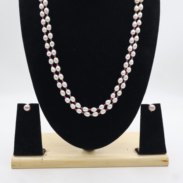 Elegant Double Layer Pearl Necklace - Image 5