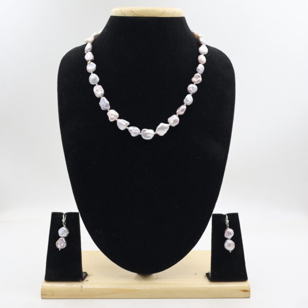 Alternative view of Designer Irregular Pearl Necklace Set