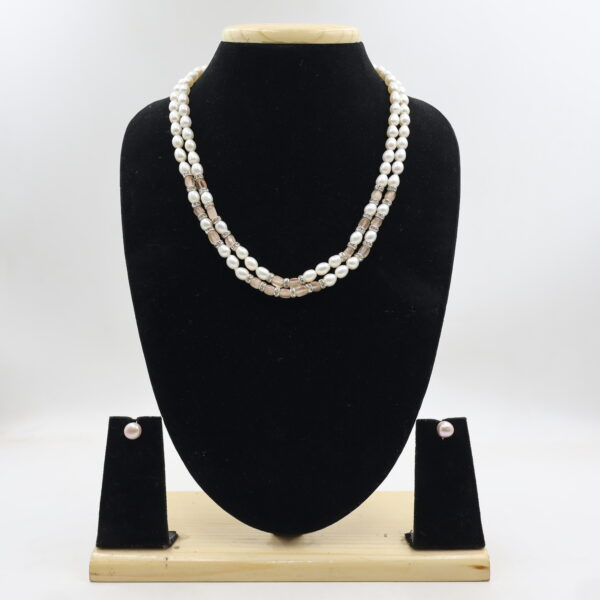 Alternative view of Simple Pearl Necklace Set