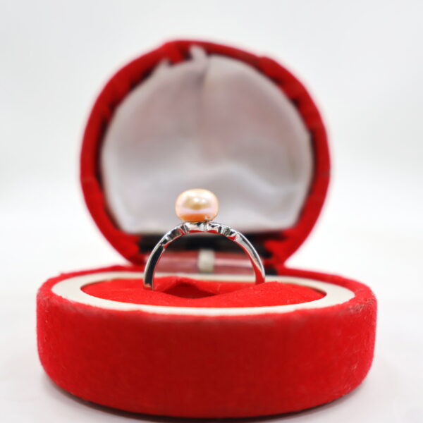 Alternative view of Delicate Pink Pearl Ring