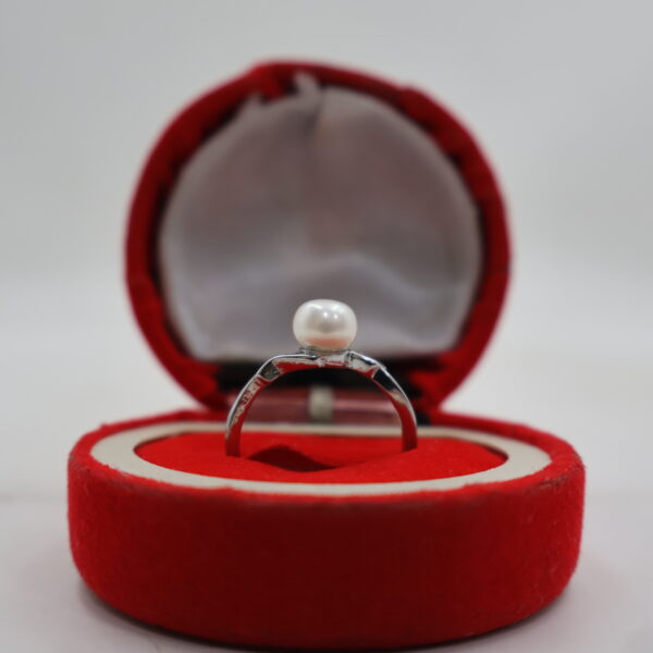 Alternative view of Classic Pearl Solitaire Ring for Women