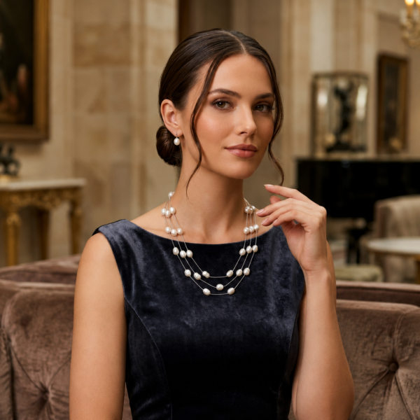 Triple Layer Pearl Necklace