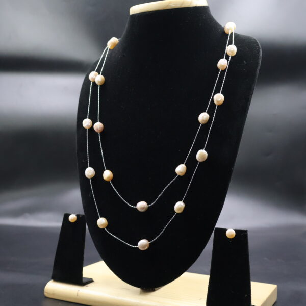 Two Layer Pearl Necklace - Image 3