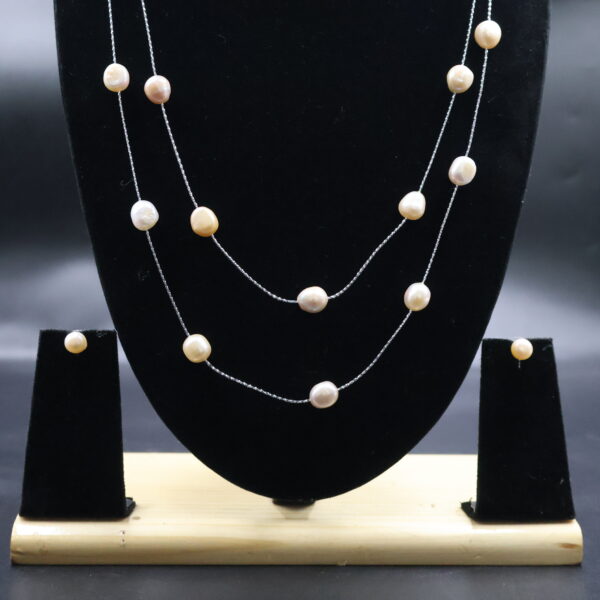 Two Layer Pearl Necklace - Image 5