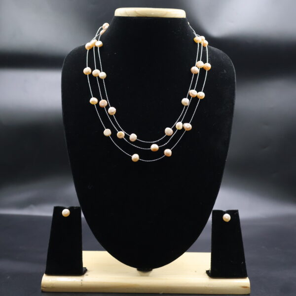 Alternative view of Elegant Layered Freshwater Pearl Necklace