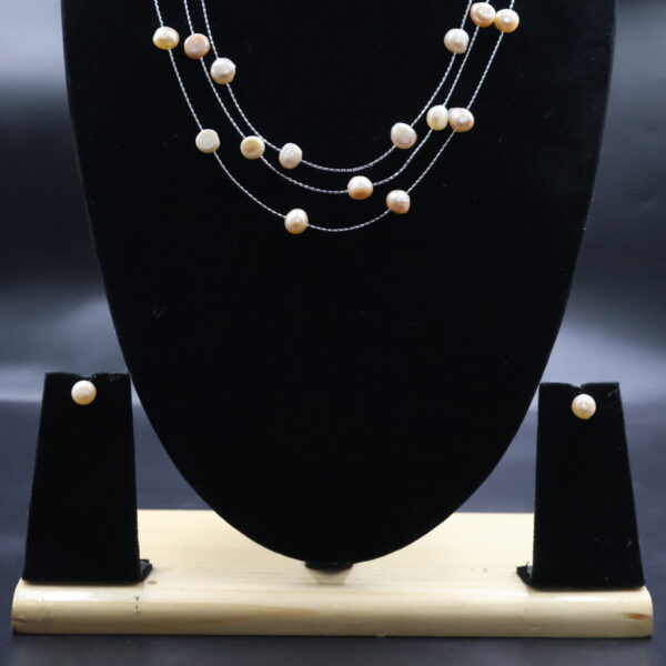 Elegant Layered Freshwater Pearl Necklace - Image 5