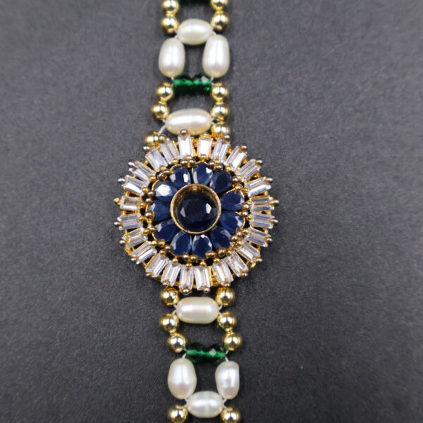 Midnight Sapphire Pearl Rakhi - Image 4