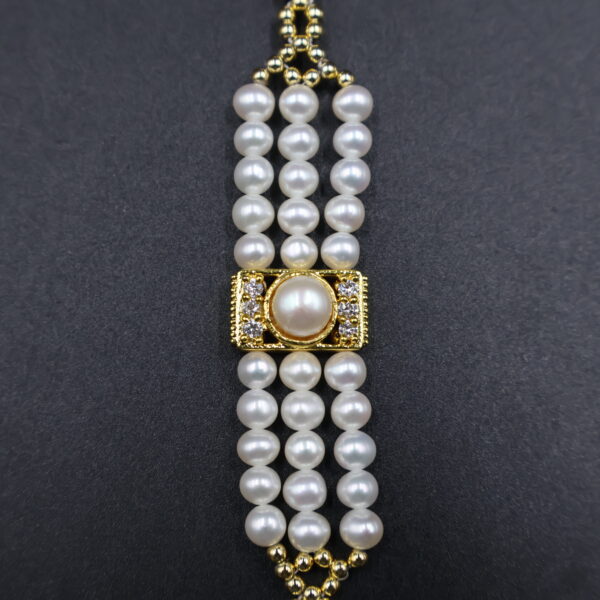 Royal Triple Pearl Rakhi - Image 4