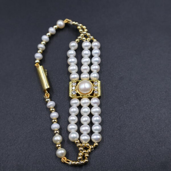 Royal Triple Pearl Rakhi - Image 3