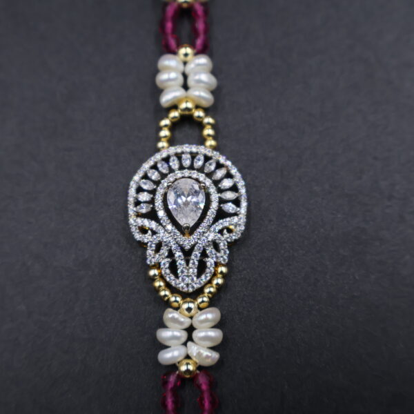 AD Stone Pearl Rakhi - Image 4