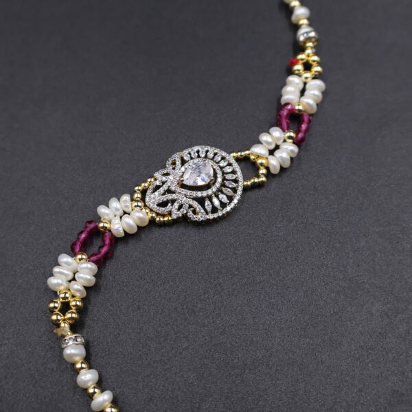 AD Stone Pearl Rakhi - Image 3