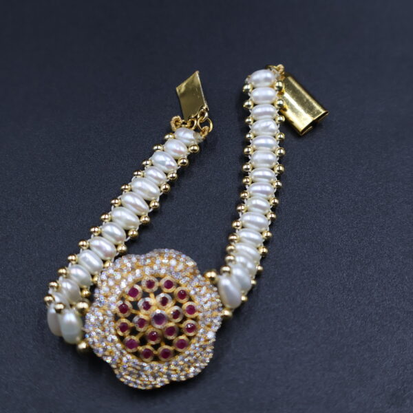 Ruby Charm Pearl Rakhi - Image 3