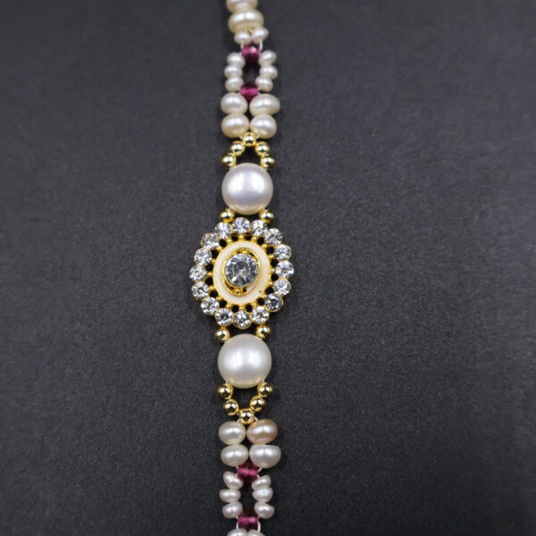 Crystal Elegance  Pearl Rakhi - Image 4