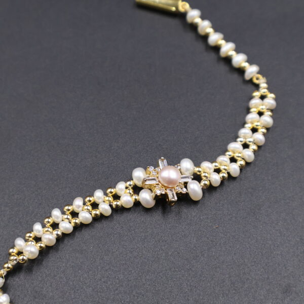 Golden  Elegance Pearl Rakhi - Image 3